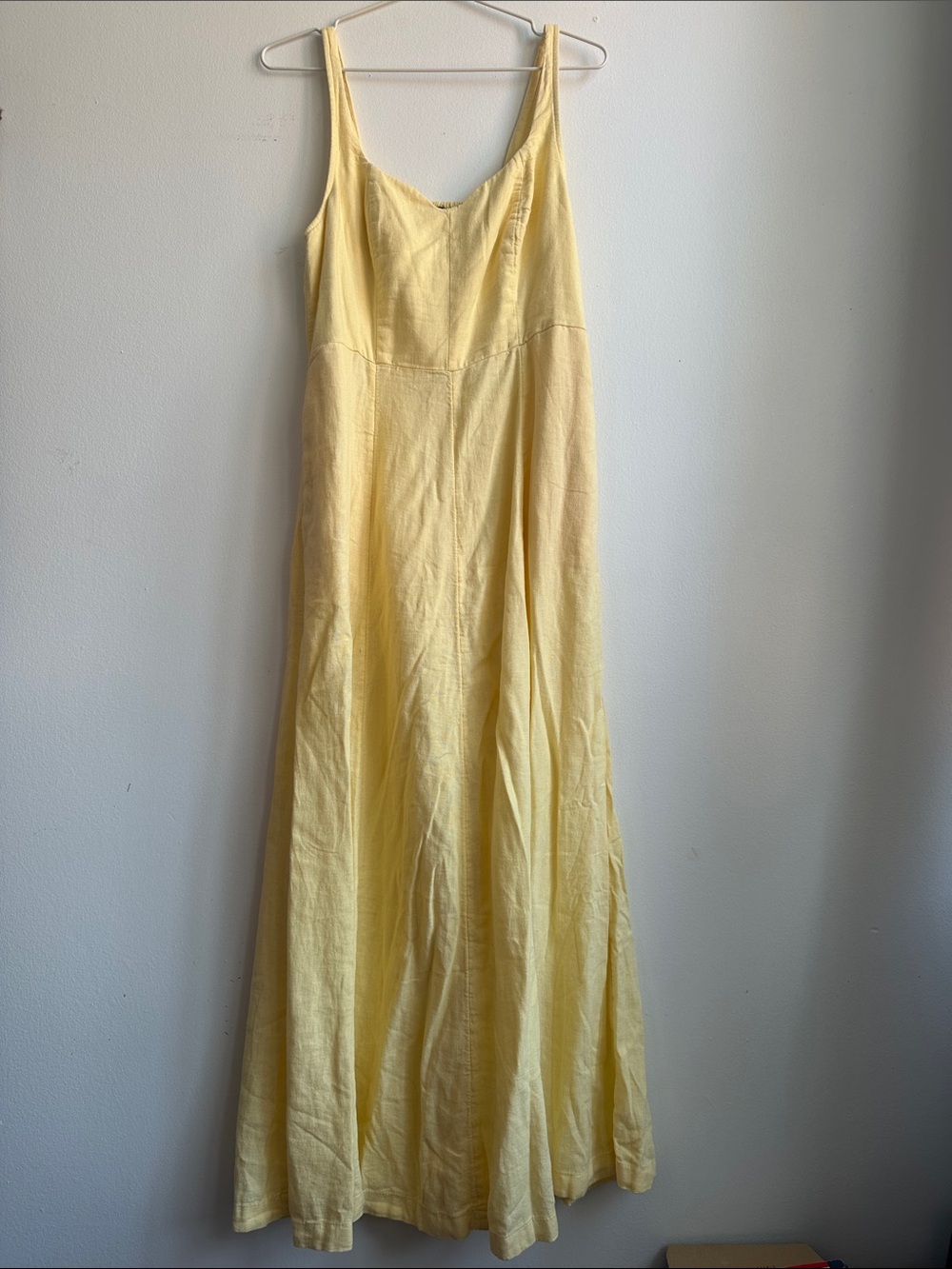 Old Navy Pale Yellow Maxi Dress with Scoop Neck